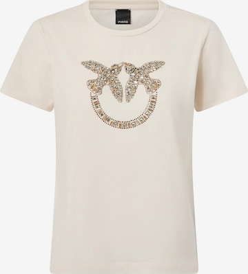 PINKO Tričko 'PINKO QUENTIN T-SHIRT JERSEY T-SHIRT' – béžová: přední strana