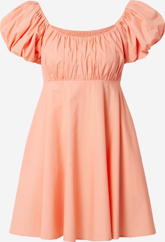 Abercrombie & Fitch Koktejl obleka | oranžna barva: sprednja stran
