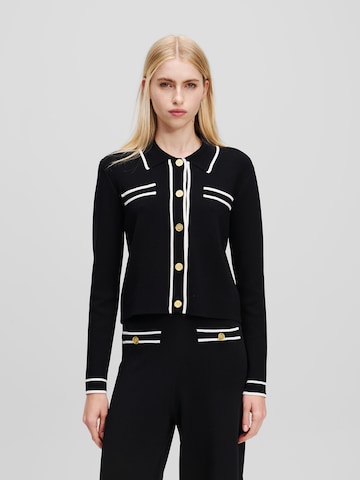 Karl Lagerfeld Strickjacke in Schwarz: Vorderseite