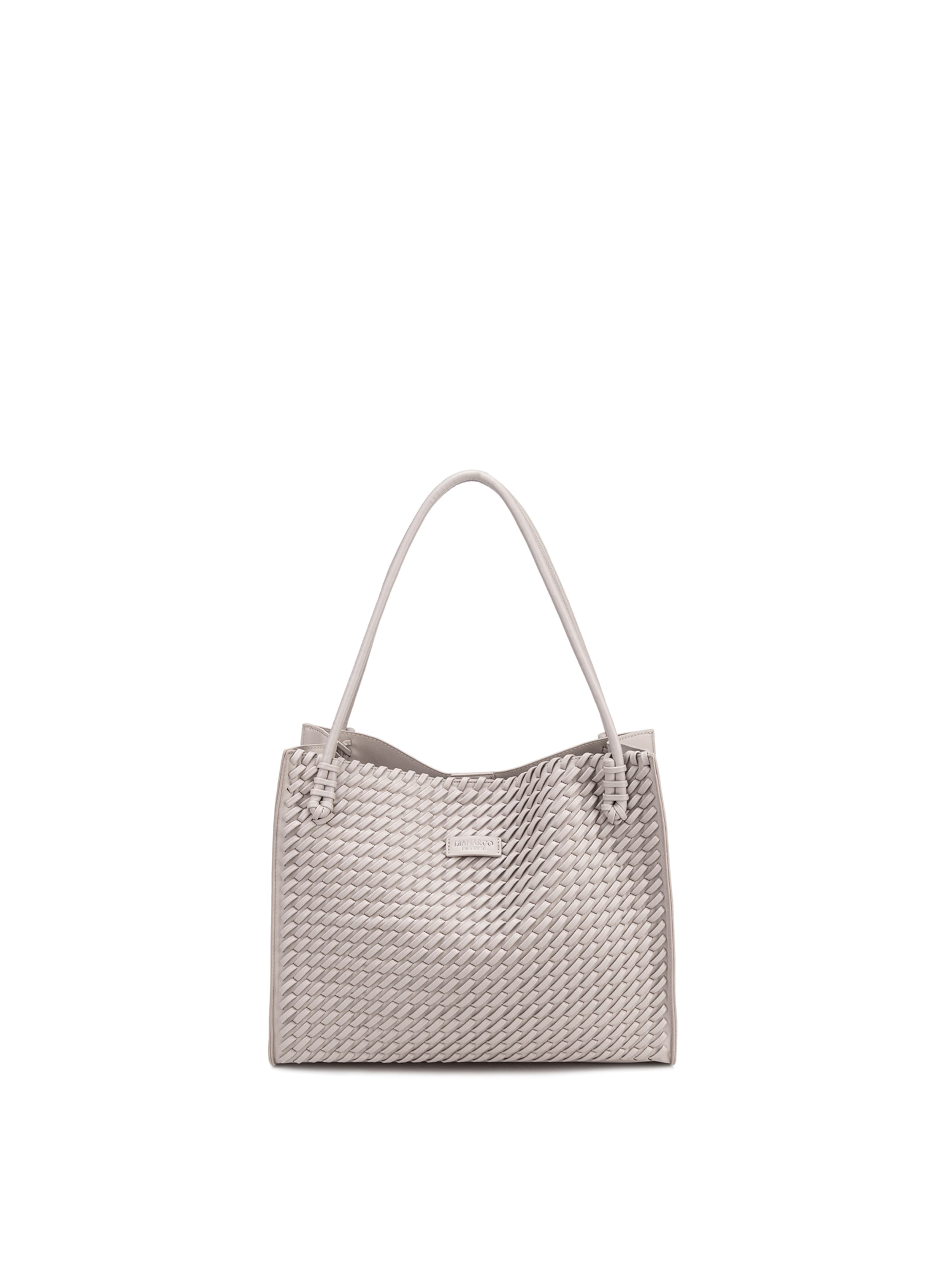 Shopper 'Borsa Shopper Silvana Elite - Pelle Vegana Intrecciata' di Diana&Co. in grigio