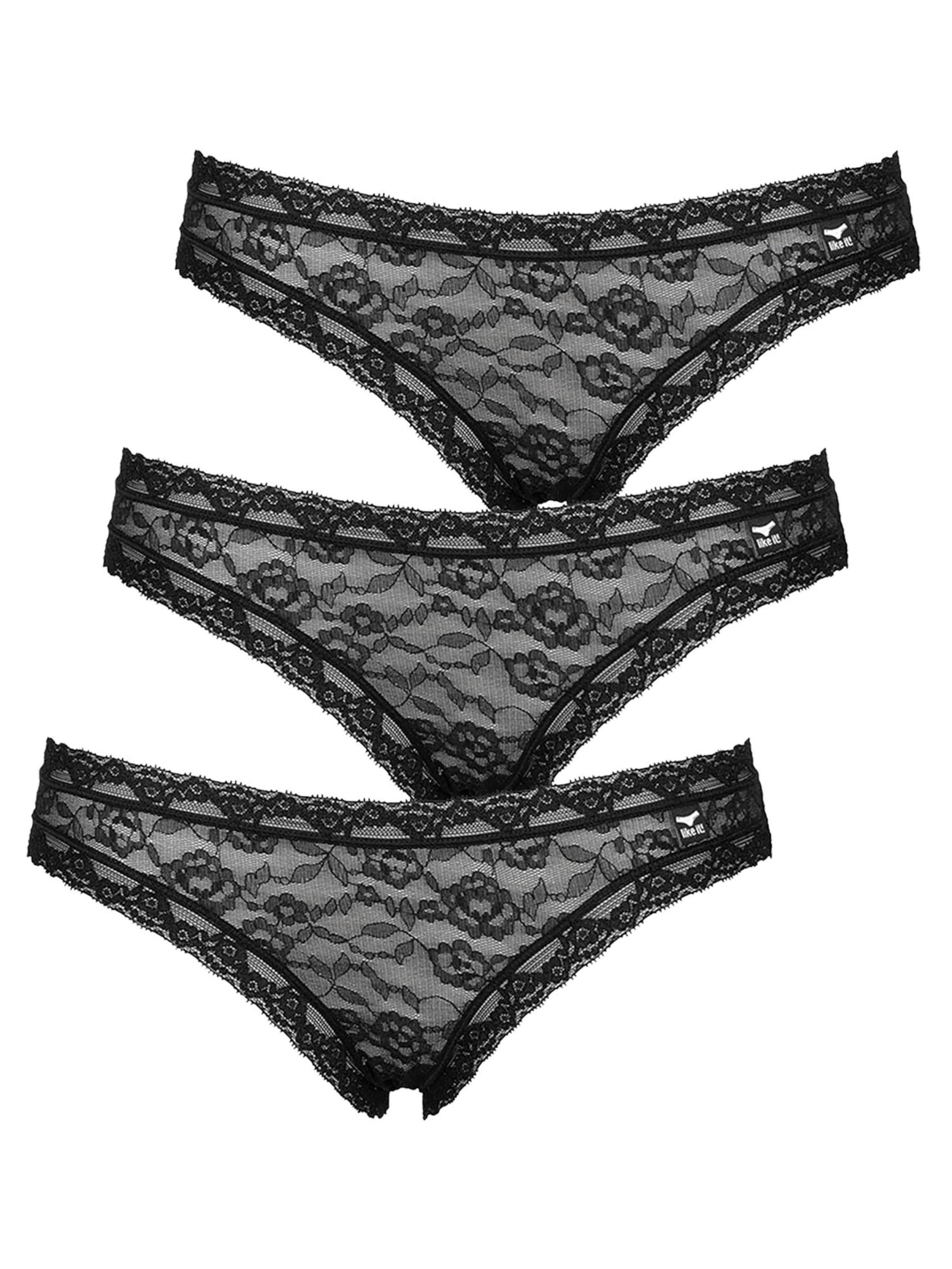 like it! Slip 'Lisa'‌ in Schwarz: Vorderseite