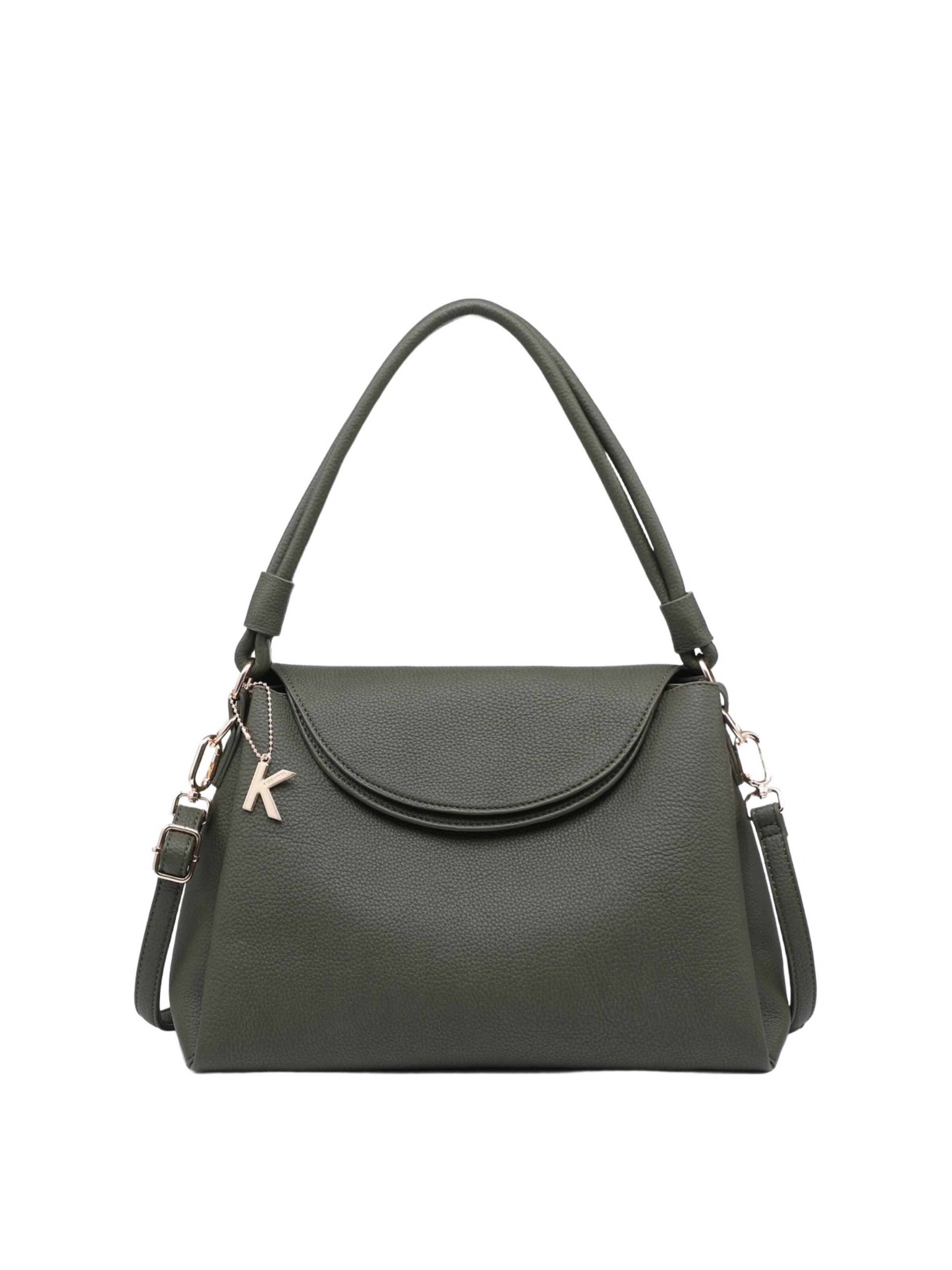 Borsa a mano 'Borsa a mano Kassandra Luxette poliestere chiusura zip' di Kassandra in verde: frontale