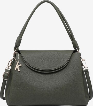 Borsa a mano 'Borsa a mano Kassandra Luxette poliestere chiusura zip' di Kassandra in verde: frontale