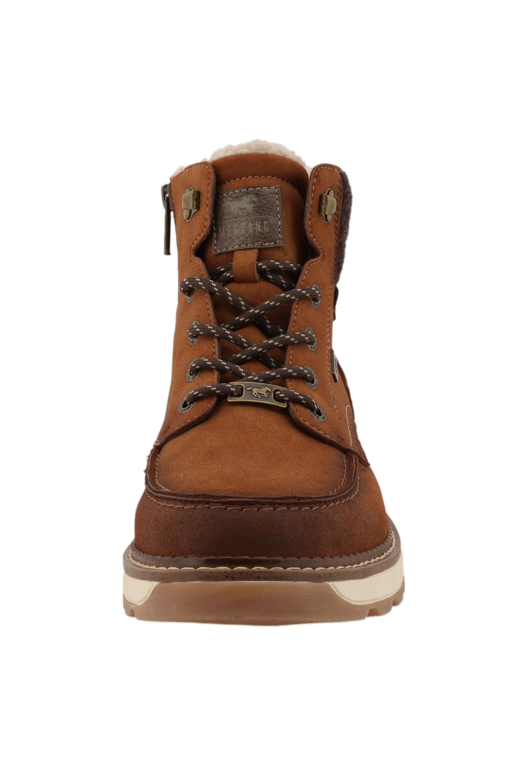 MUSTANG Šnurovacie čižmy 'Elio' - Hnedá