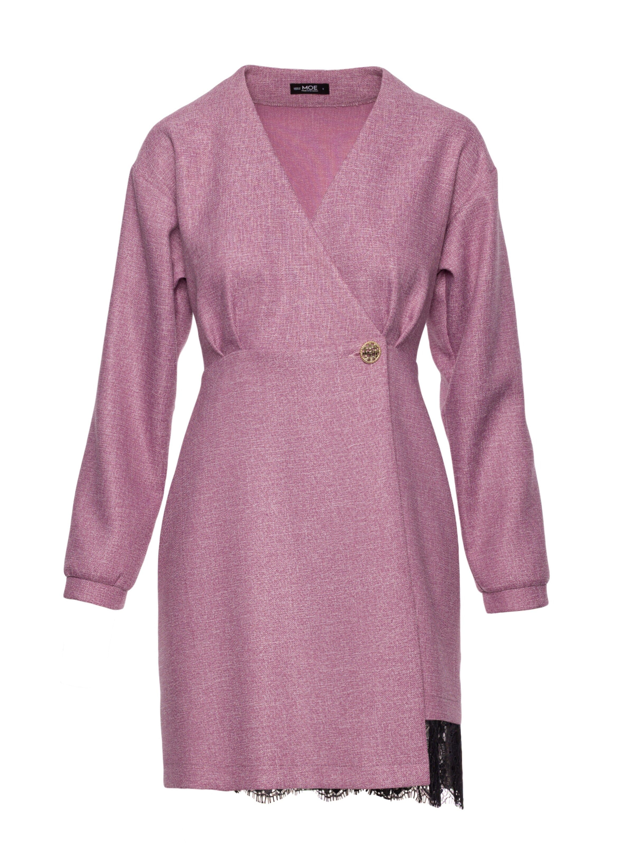 Rochie 'Sukienka tweedowa z koronką' de la made of emotion pe roz: față
