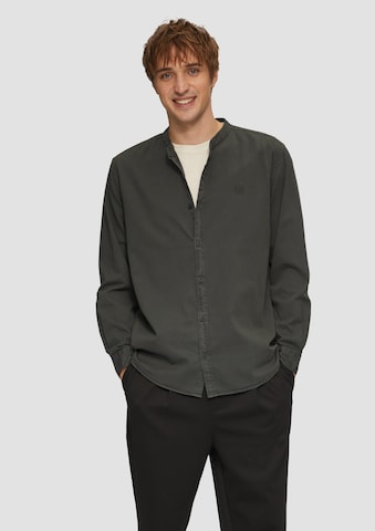 QS Regular fit Button Up Shirt in Grey: front