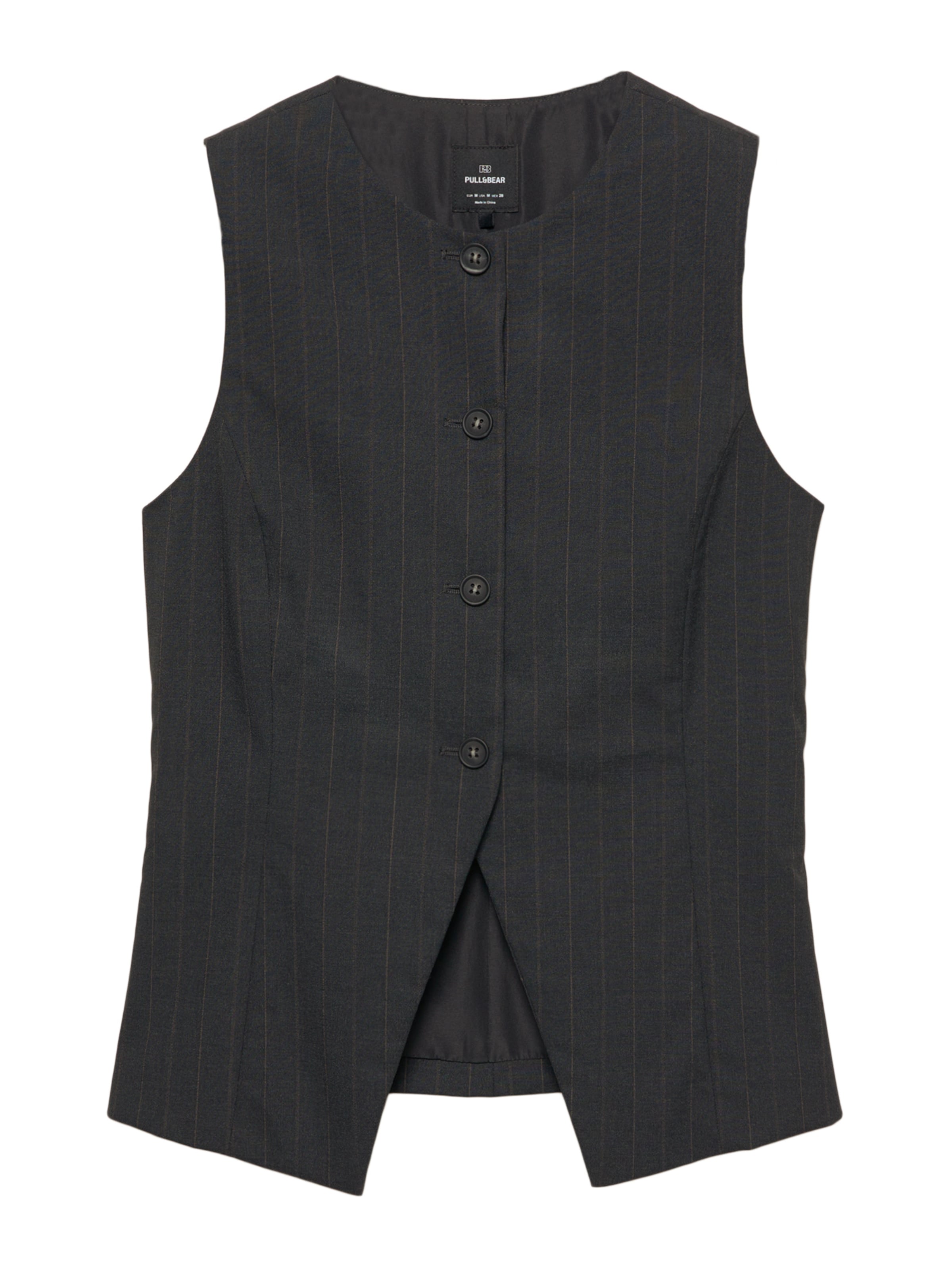 Pull&Bear Vesta k obleku - Sivá: predná strana