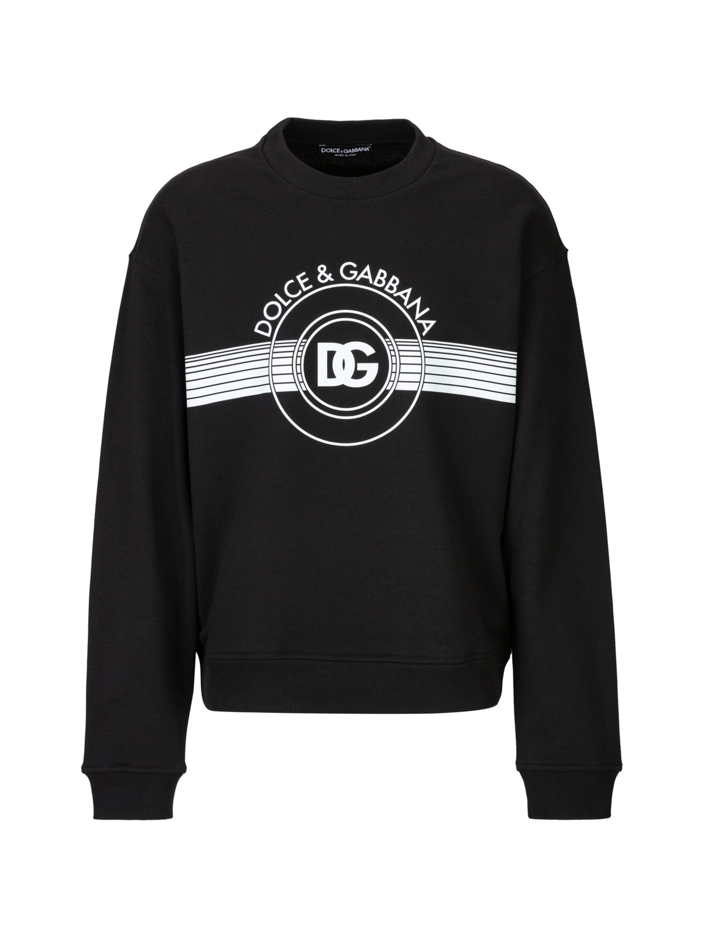DOLCE & GABBANA Sweatshirt in Schwarz: Vorderseite
