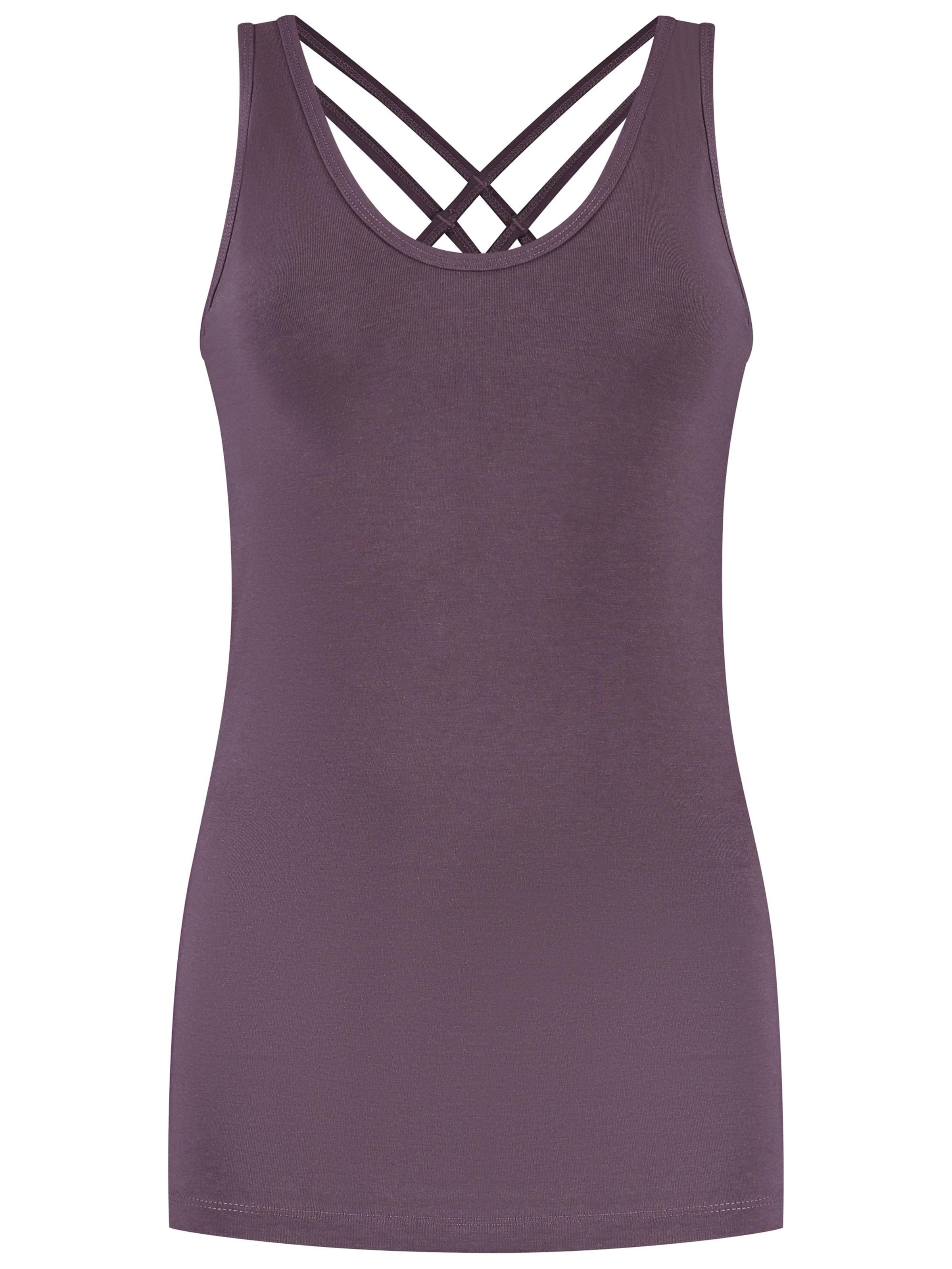 Urban Goddess Yoga & Activewear Sporttop 'Lyrais Yoga & Pilates'‌‌‌‌‌‌‌‌ in Lila: Vorderseite