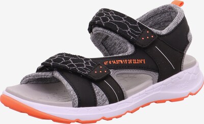 SUPERFIT Sandals & Slippers in Grey / Orange / Black, Item view