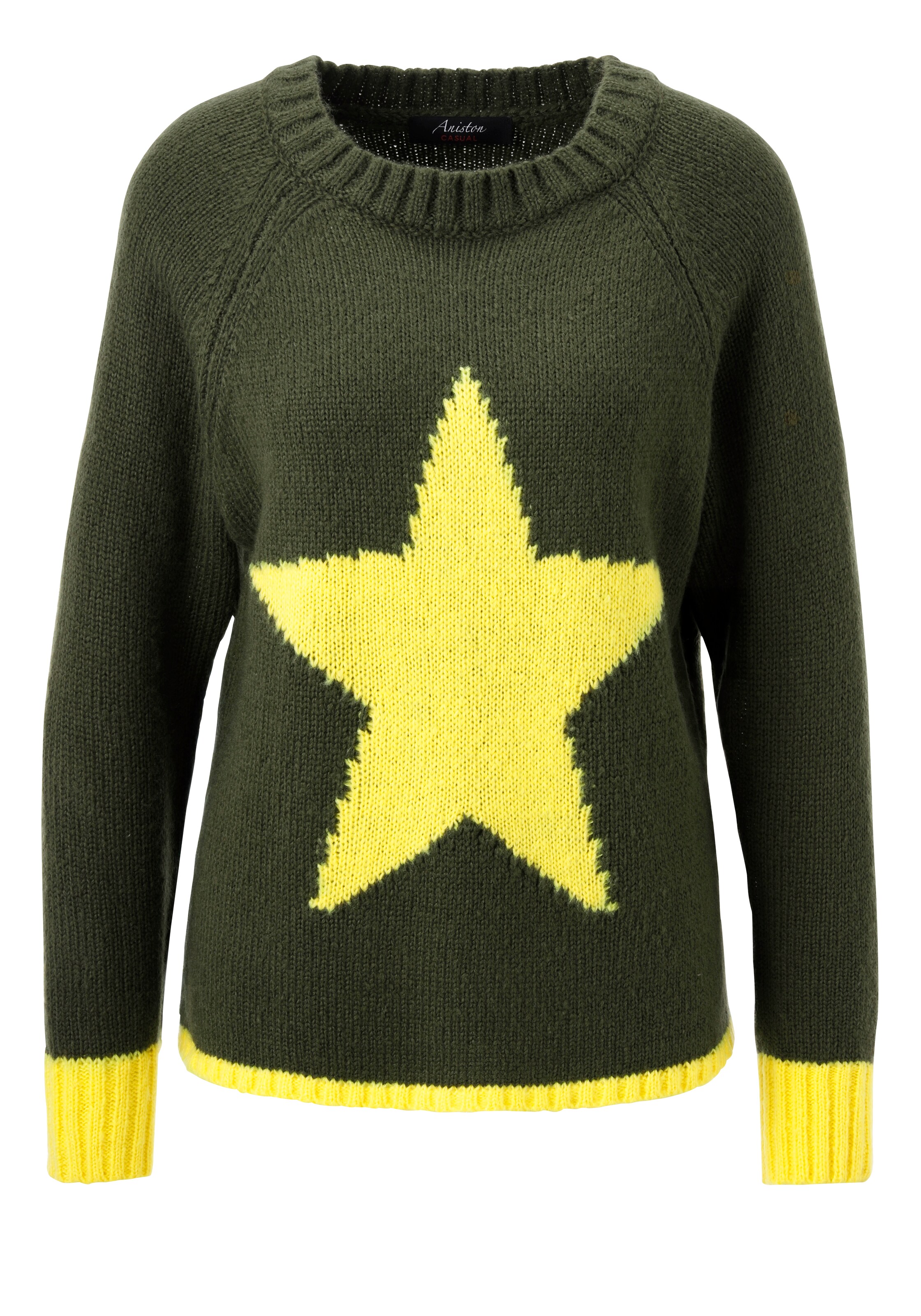 Aniston CASUAL Pullover in Grün: Vorderseite