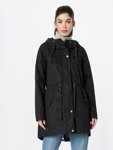 RagwearLagana parka 'Canny' - crna boja: prednji dio