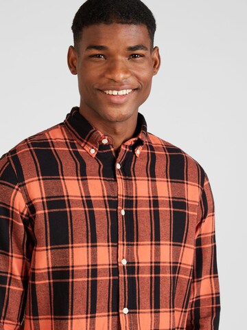 oranžinė JACK & JONES Standartinis modelis Marškiniai 'COZY'