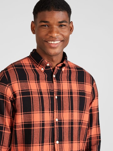 Coupe regular Chemise 'COZY' JACK & JONES en orange