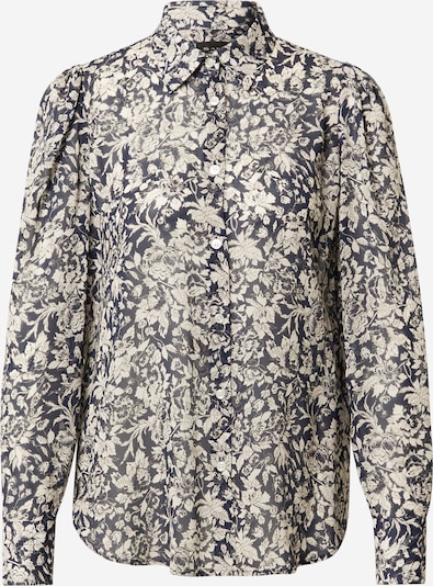 SAND COPENHAGEN Bluse 'Latia' in dunkelblau / naturweiß, Produktansicht