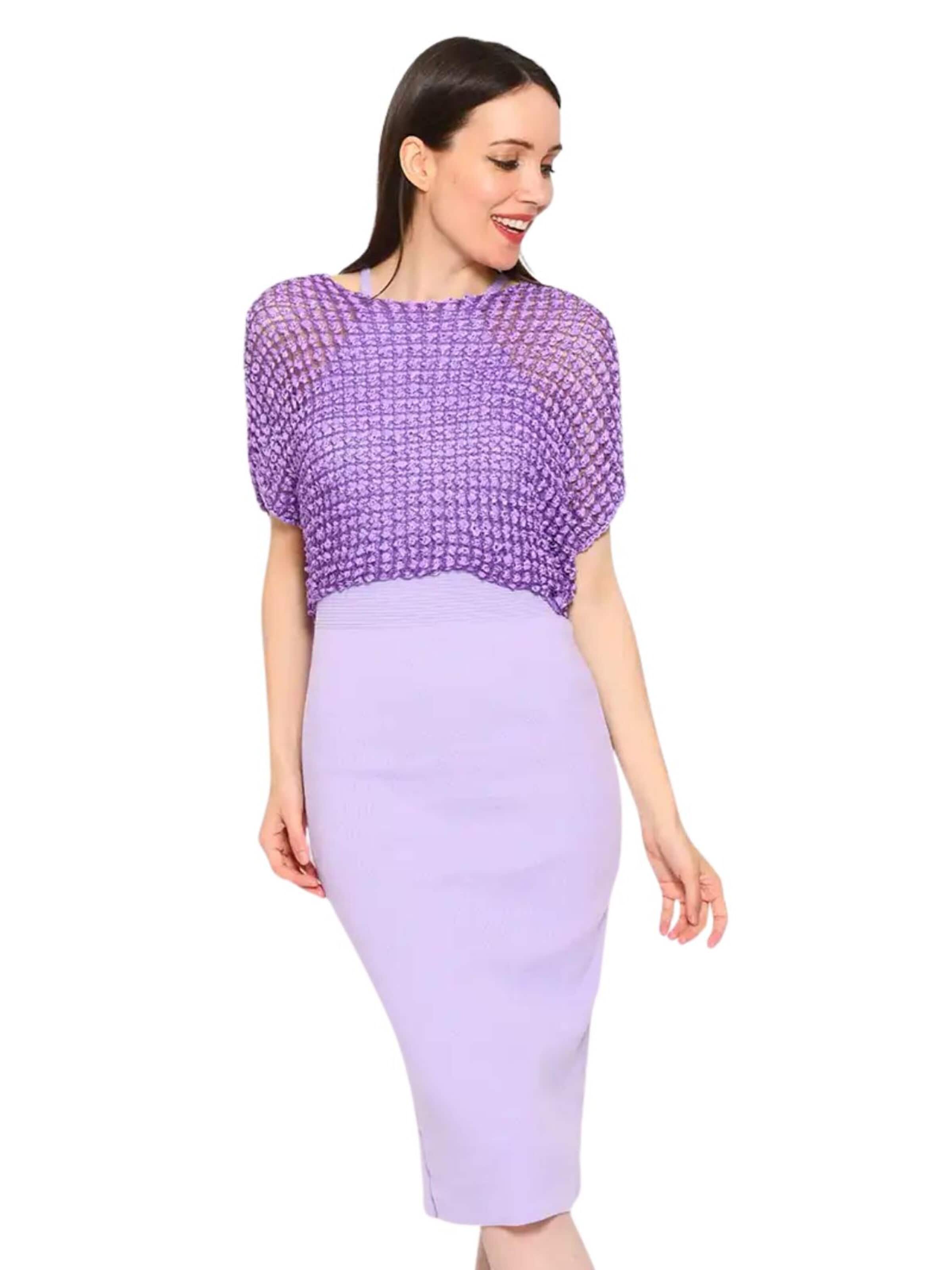Süel knitwear - Top de punto 'Summer 3D' en lila