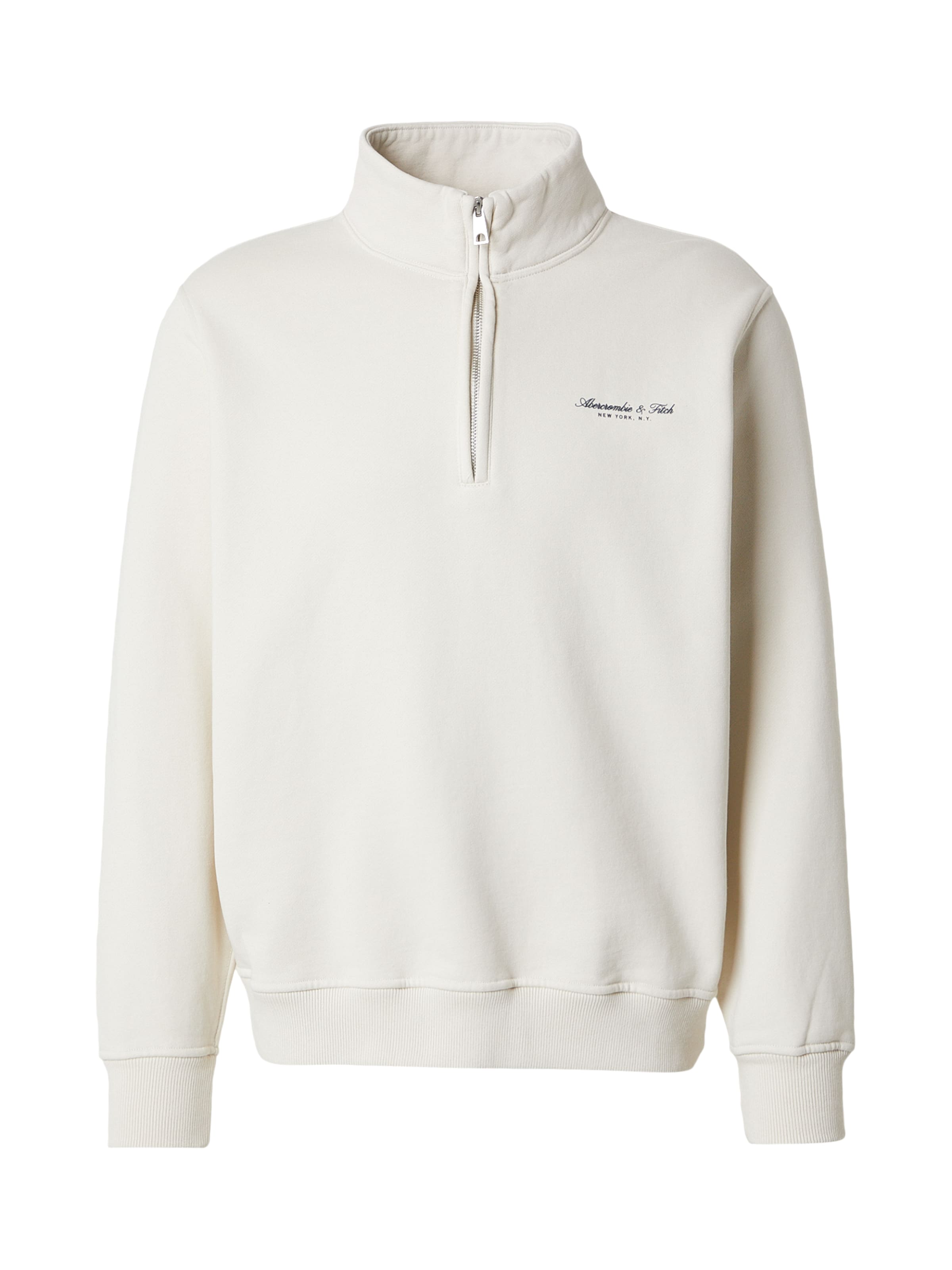 Sweat-shirt Abercrombie & Fitch en beige : devant