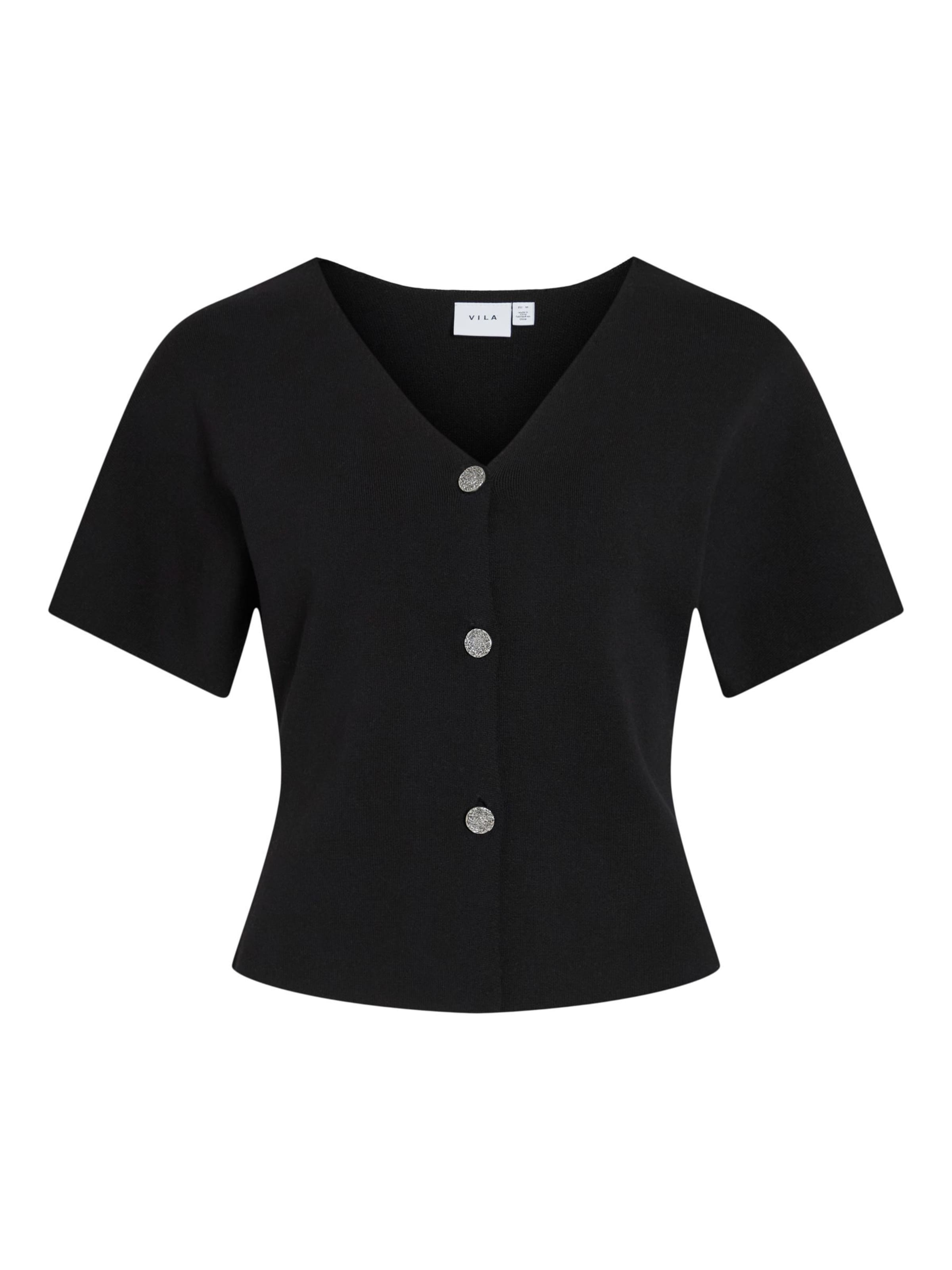 VILA Strickjacke 'Sway' in Schwarz: Vorderseite