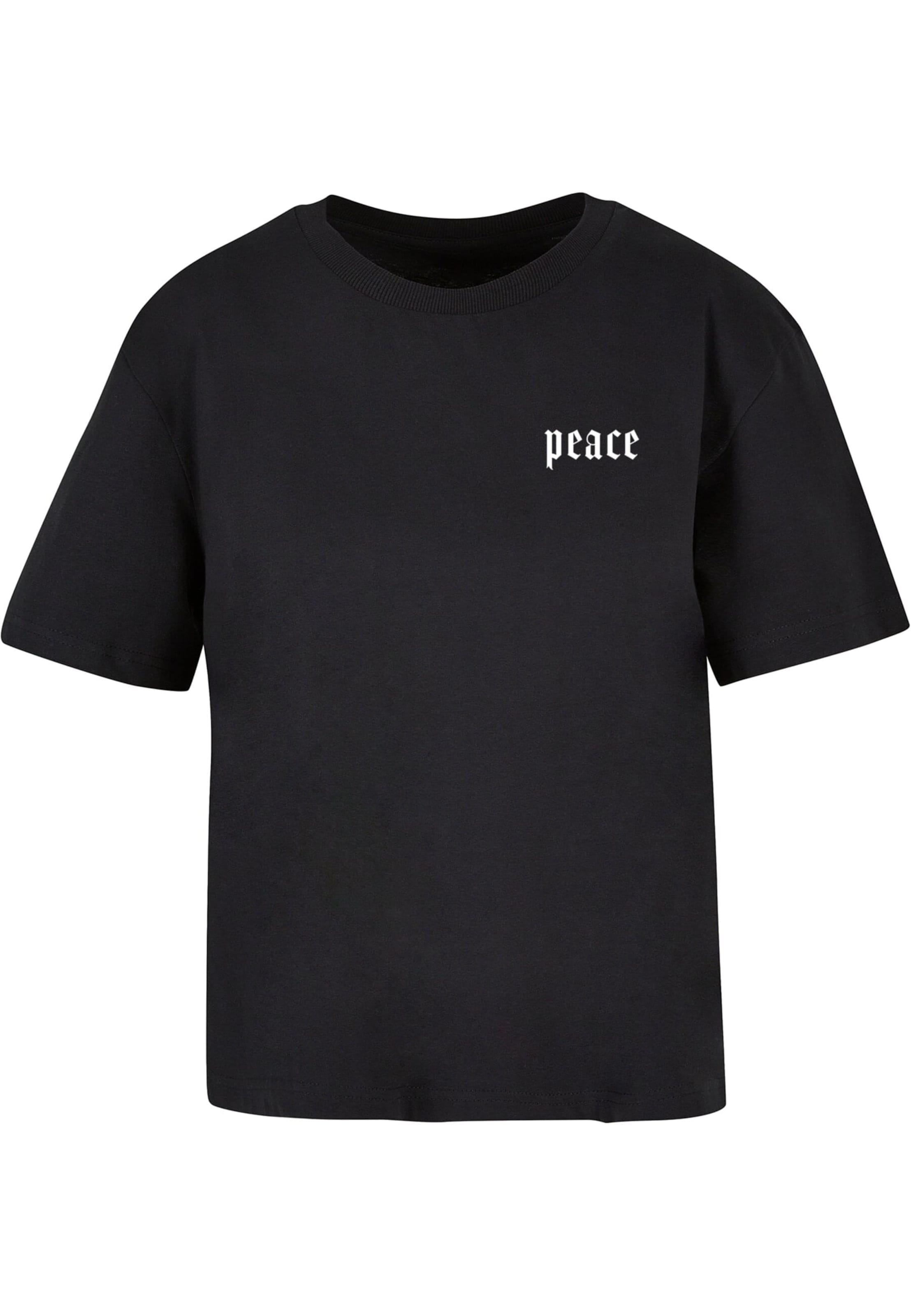 Maglietta 'Peace Hand' di Miss Tee in nero: frontale
