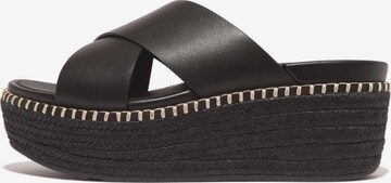 FitFlop Mules in Black: front