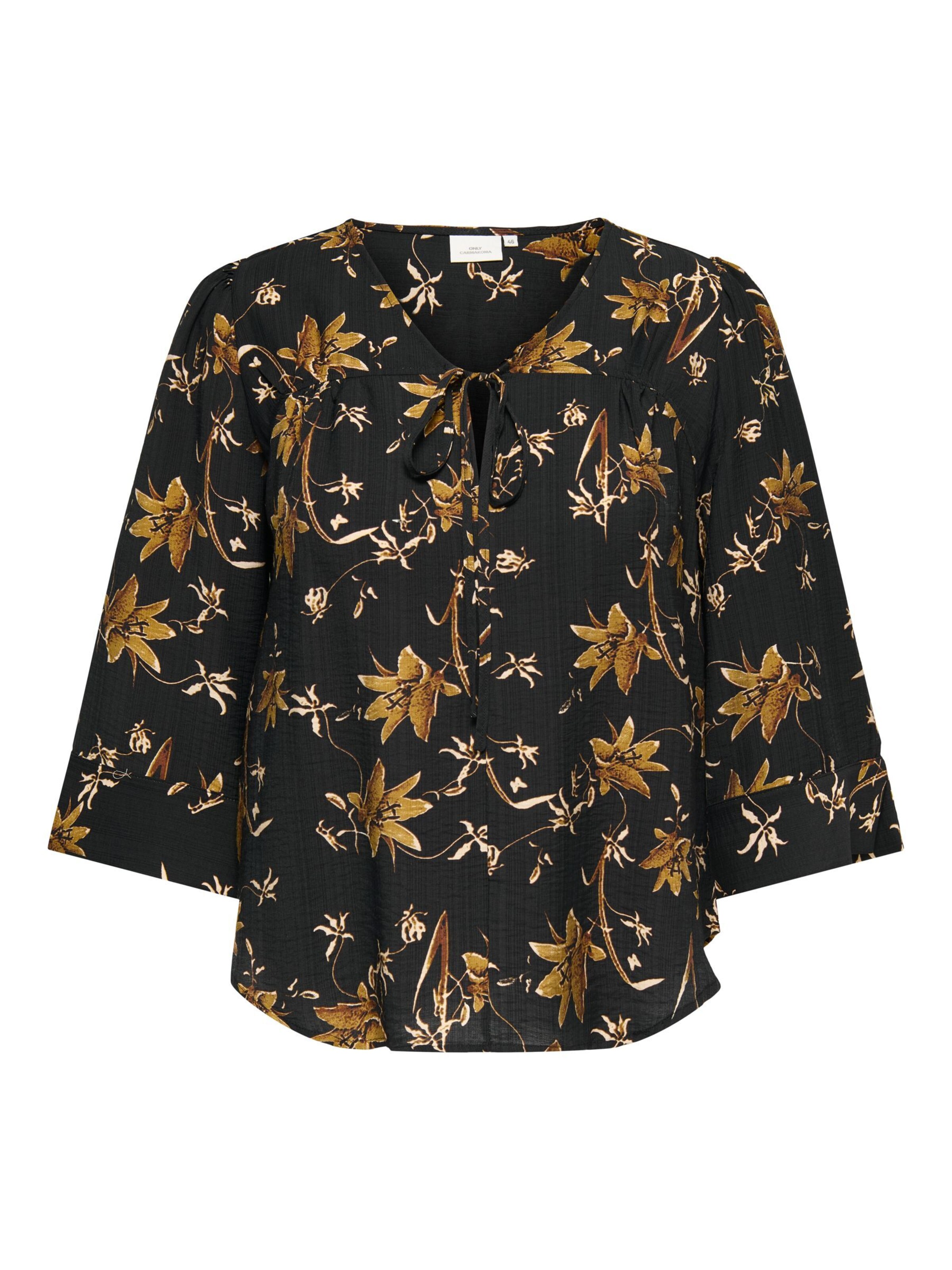 ONLY Carmakoma - Blusa 'CARCamille' en negro: frente