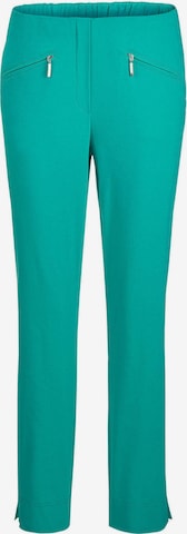 Effilé Pantalon 'Louisa' Goldner en vert : devant