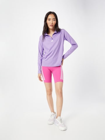 ADIDAS SPORTSWEAR - Skinny Calças de desporto 'Optime Train Icons 3-Stripes Bike' em rosa