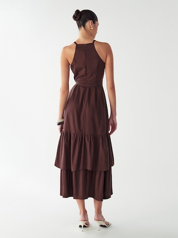 Willa Dress 'LOU TIERED' in Brown: back