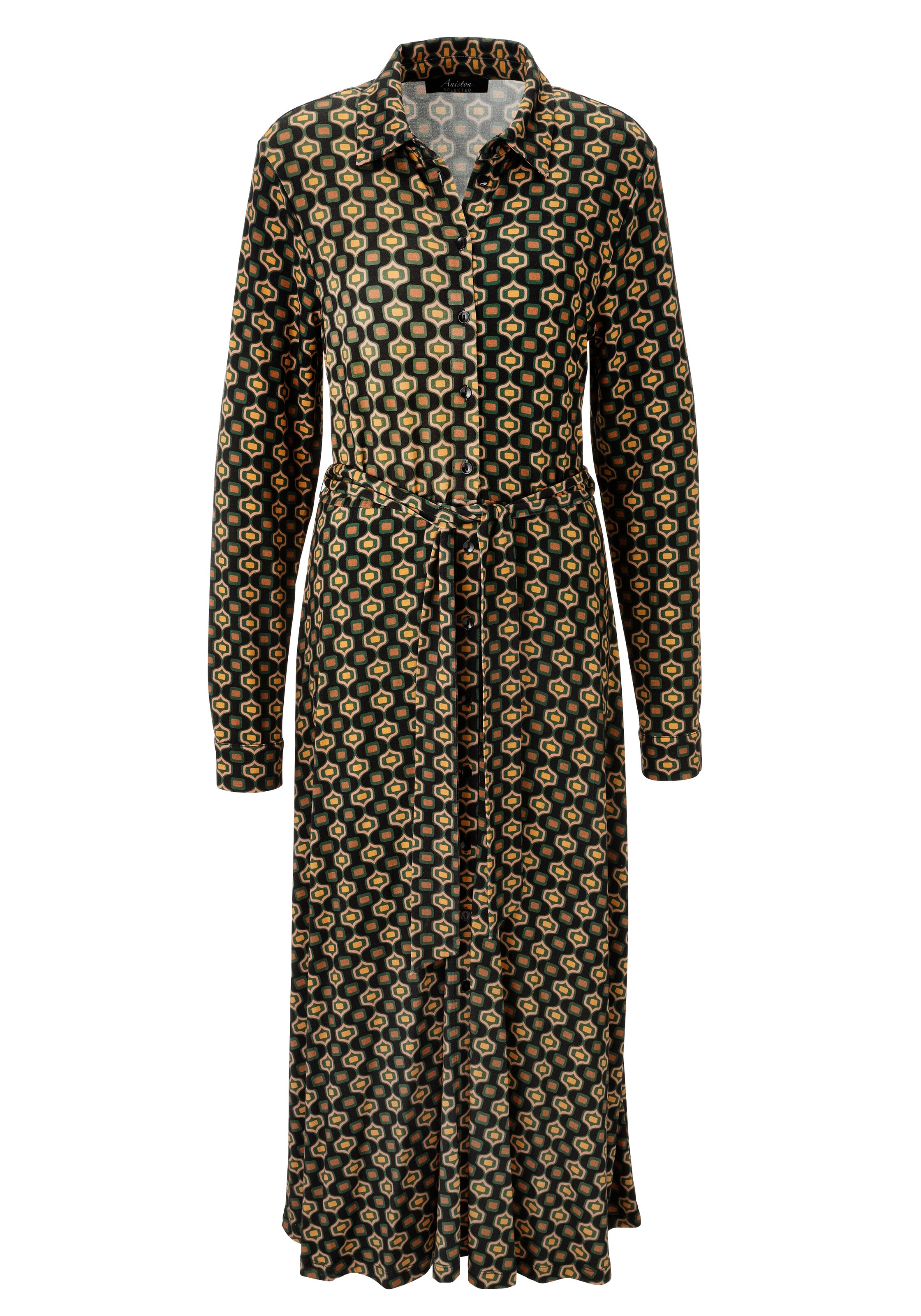 Aniston SELECTED Shirt Dress in Black: front