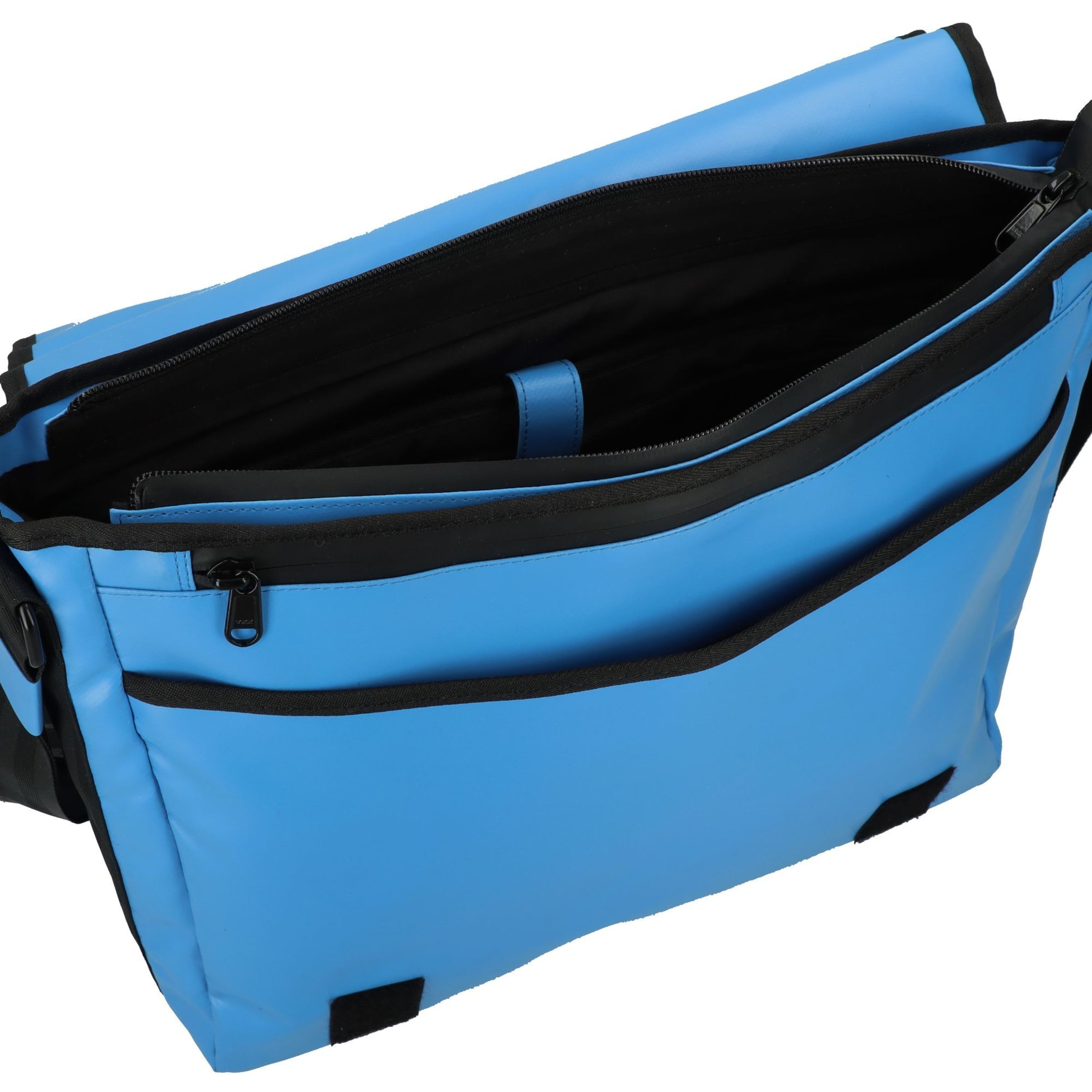 GREENBURRY Upcycled Tarpaulin Messenger 40 cm Laptopfach in Blau