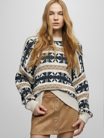 Pull&Bear Nederdel i beige: forside