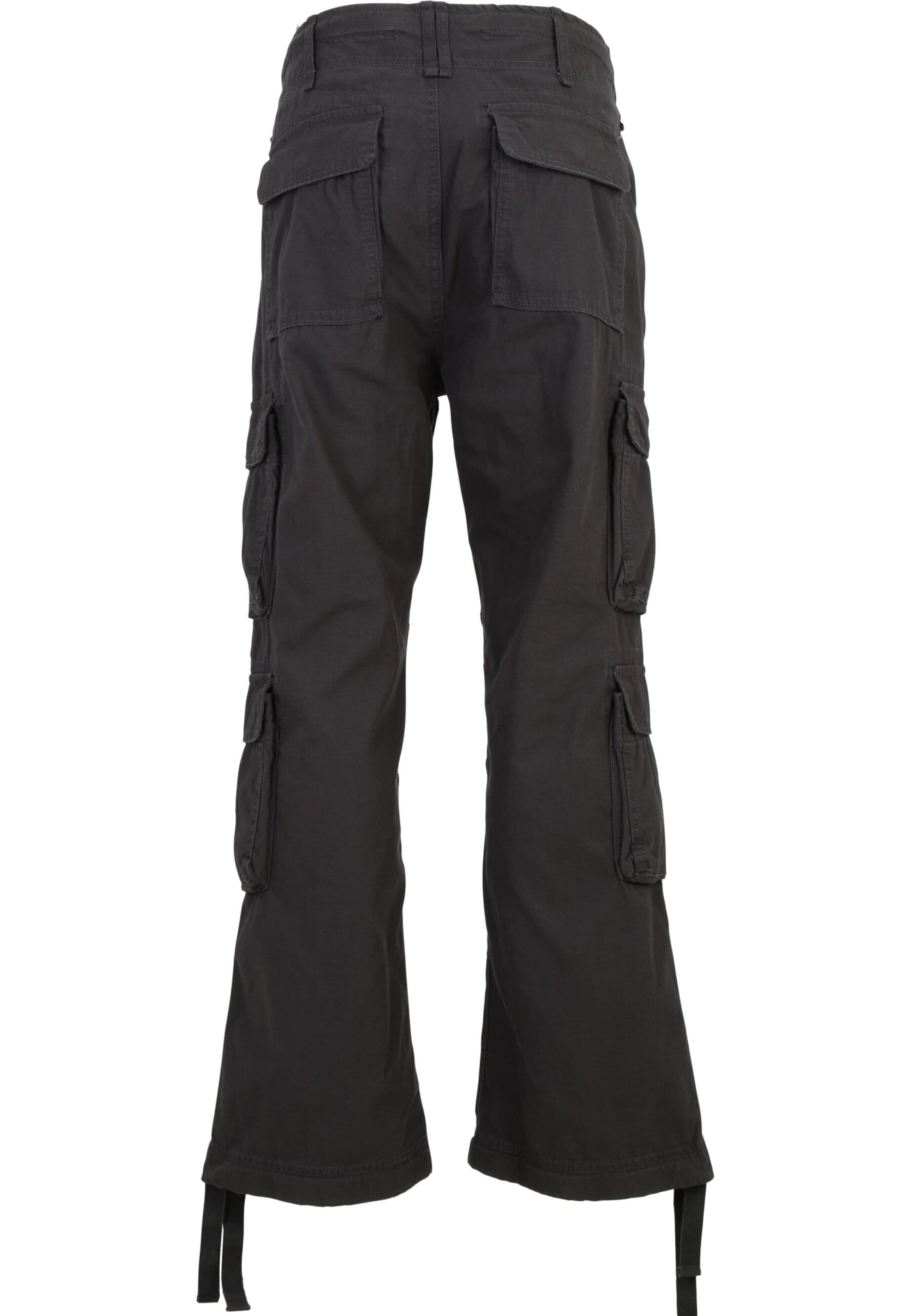 9N1M SENSE Avar lõige Klapptaskutega püksid, värv must