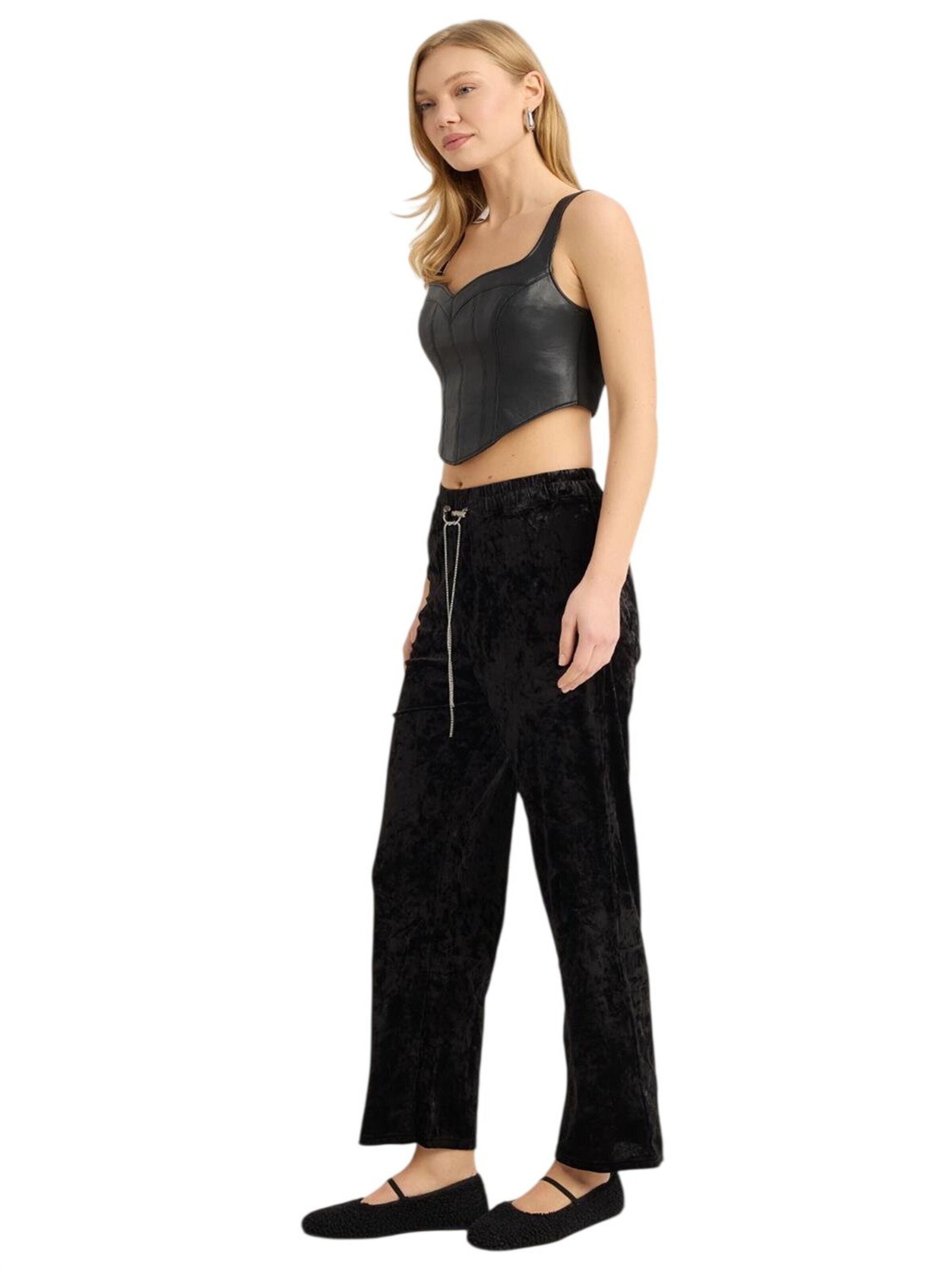 Regular Pantalon HOME STORE en noir : devant