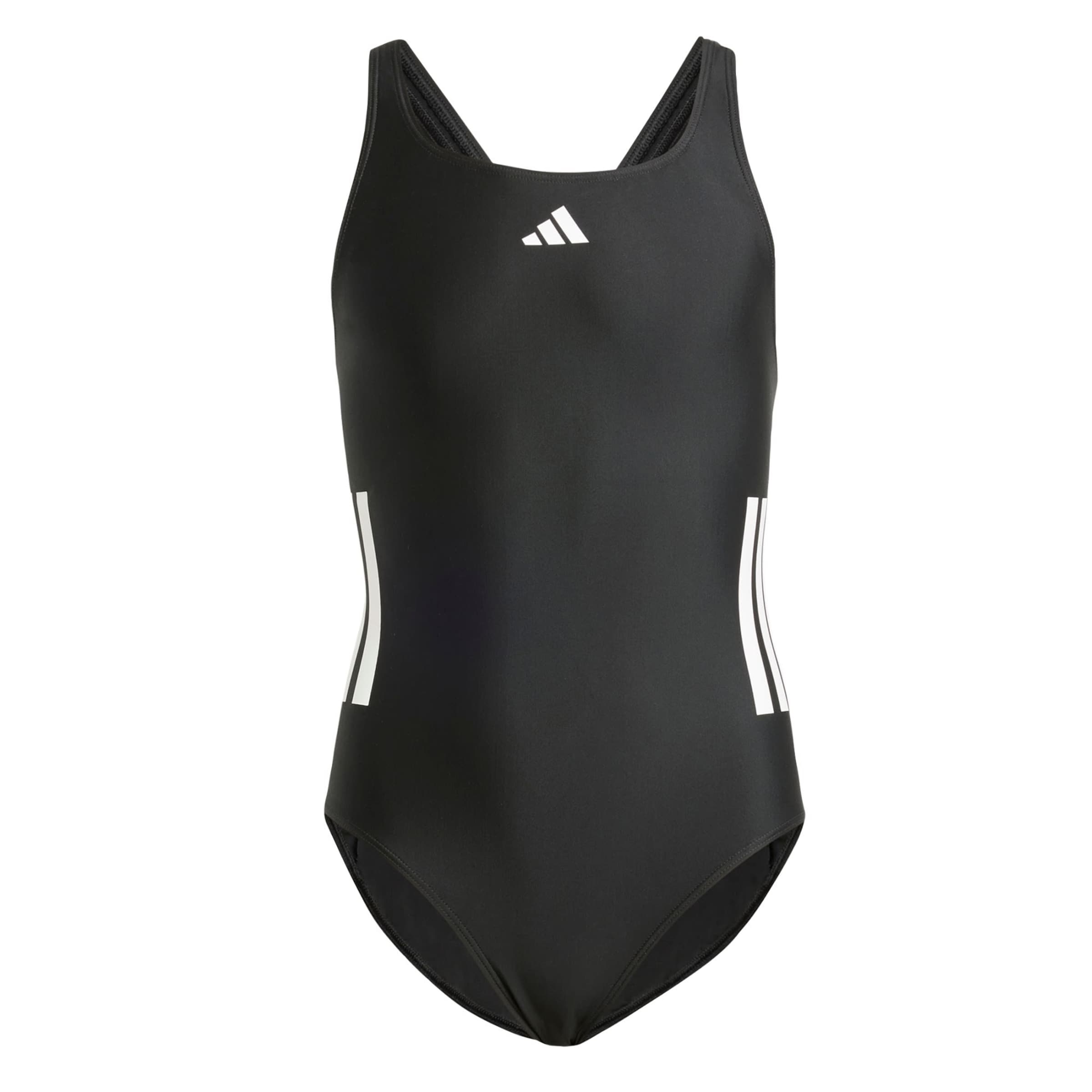 Maillot de bain de sport '3-Stripes C-Back Swimsuit' ADIDAS PERFORMANCE en noir : devant