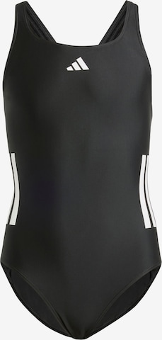 ADIDAS PERFORMANCE - Moda de baño deportiva '3-Stripes C-Back Swimsuit' en negro: frente