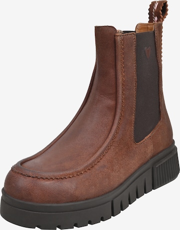 Crickit Chelsea Boots 'Uldina' in Braun: Vorderseite