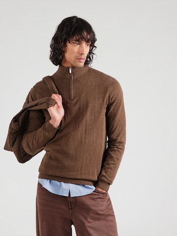Only & Sons Sweater 'ONSLOUI' in Brown: front