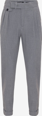 Antioch Regular Pleat-front trousers in Grey: front