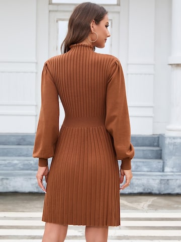 Yesfashion Gebreide jurk in Bruin