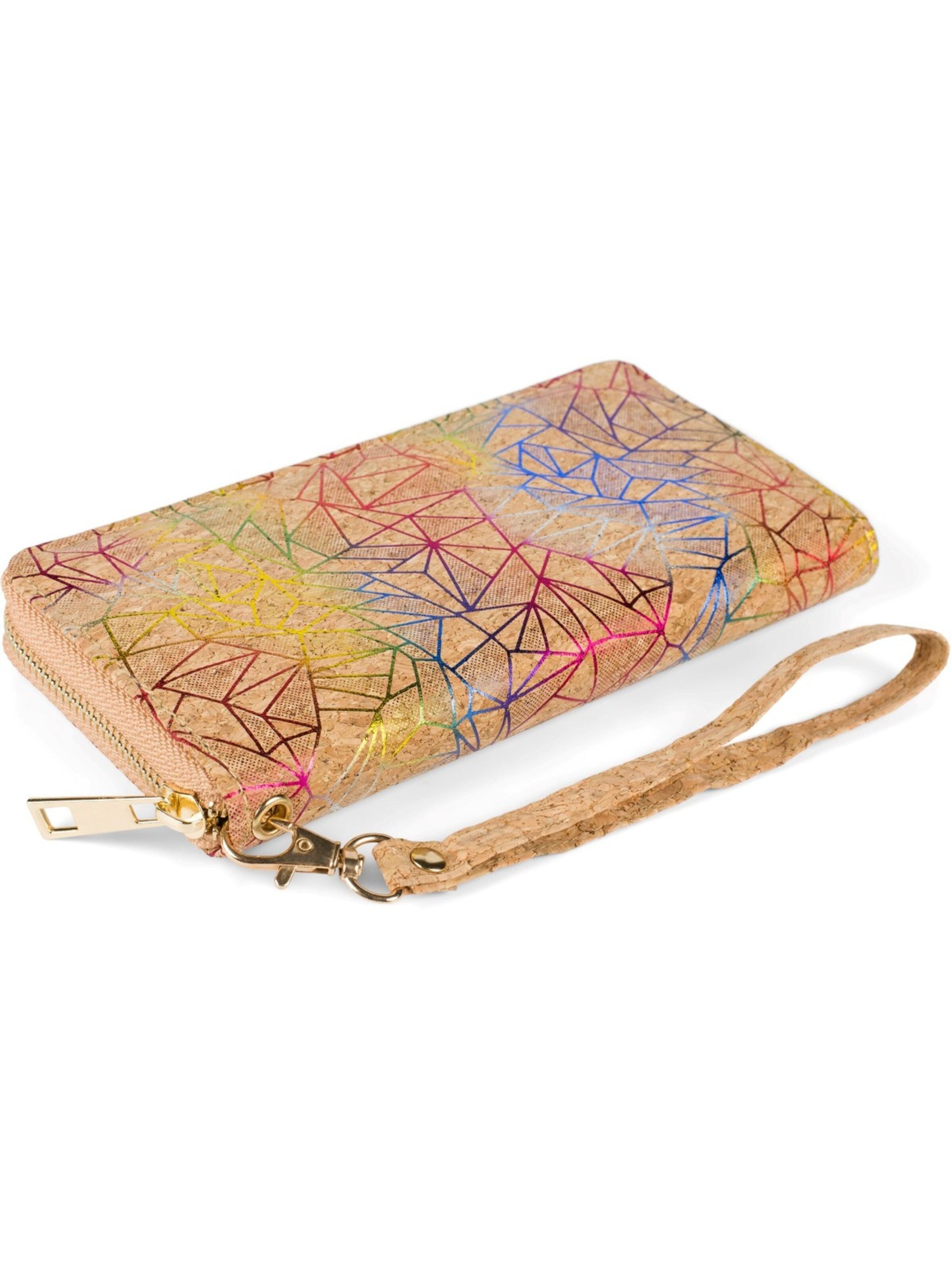 styleBREAKER Portemonnaie 'Kork Geldbörse mit Prisma Muster'‌‌‌‌‌‌‌‌‌‌ in Mischfarben