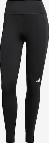melns ADIDAS PERFORMANCE Šaurs Sporta bikses 'Own The Run': no priekšpuses