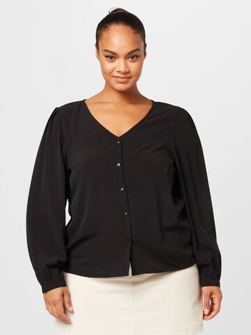 Vero Moda Curve Bluse 'CNAJA' in Schwarz: predná strana