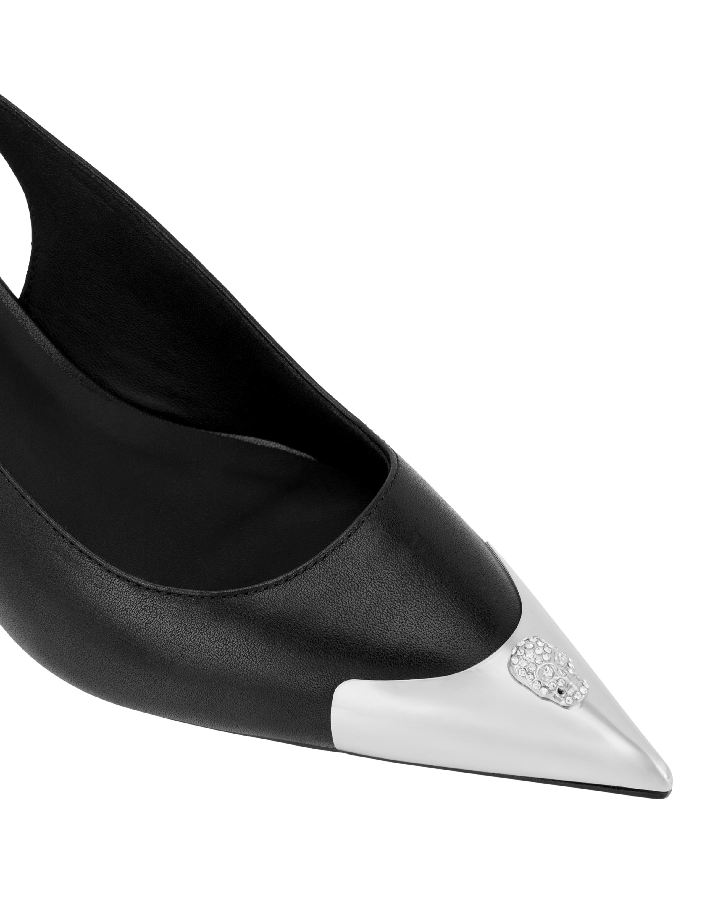 Décolleté sling 'Skull' di Philipp Plein in nero