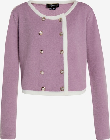 Cardigan faina en violet : devant