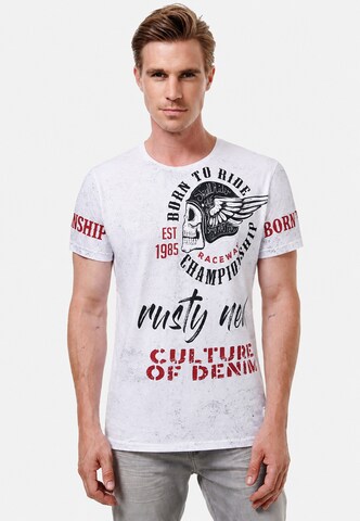 Rusty Neal Shirt in White: front