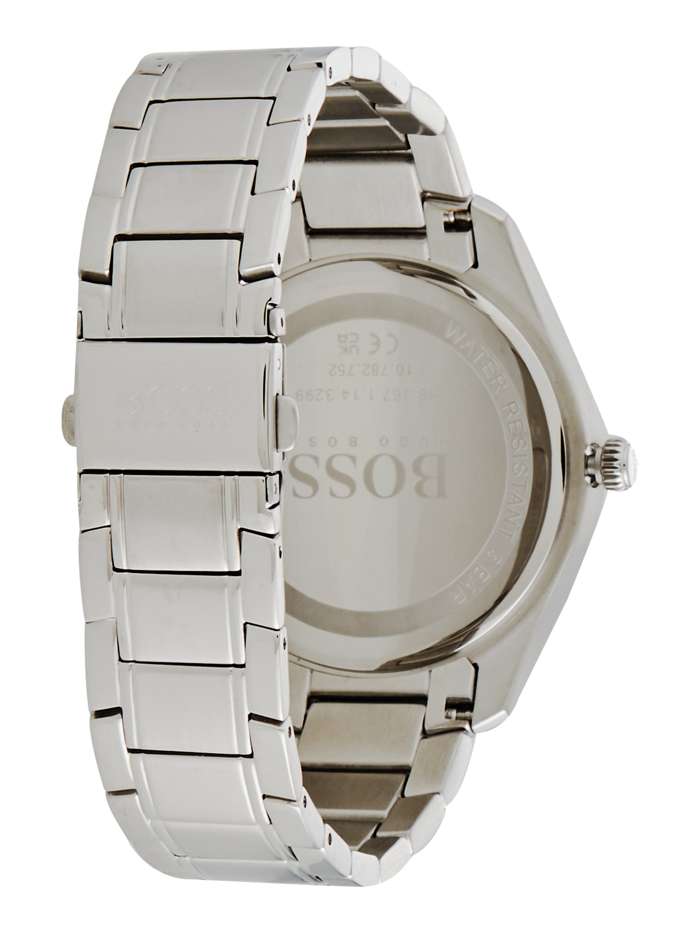 Ceas analogic de la BOSS pe argintiu