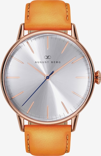 August Berg Uhr 'Serenity Simply Leather 40mm' in orange / silber, Produktansicht
