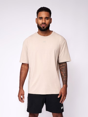 Fortex Fitness Shirt 'Essential Oversized T-shirt' in Beige: voorkant