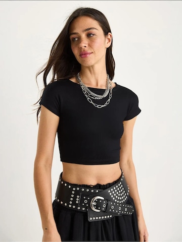 T-shirt Bianco Lucci en noir