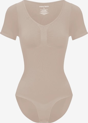 cfab Shapingbody 'T-Shirt Bodysuit Sculpting Shapewear mit Slip' in Beige: voorkant